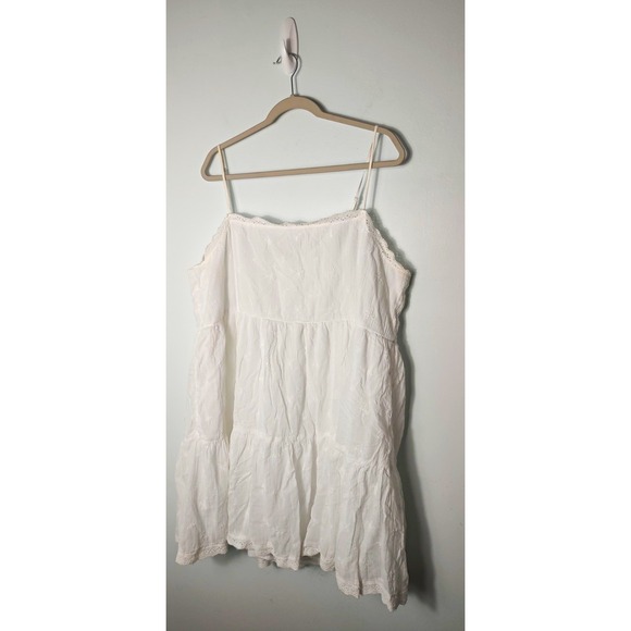 American Eagle By Payless Dresses & Skirts - American Eagle White Eyelet Tiered Babydoll Mini Dress Coquette Boho CamisoleXXL